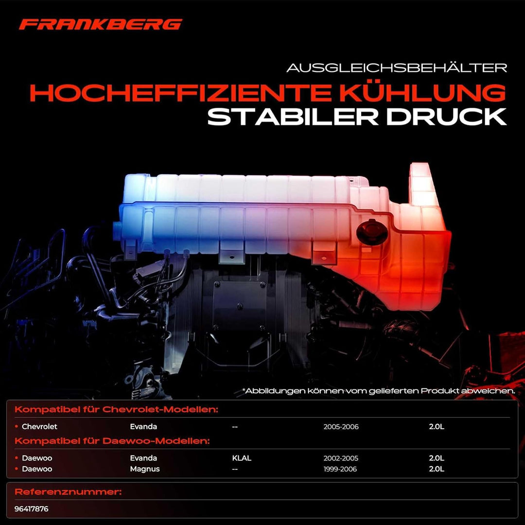 Frankberg Ausgleichsbehälter für Evanda KLAL Magnus 2.0L Benzin 1999-2011 96417876