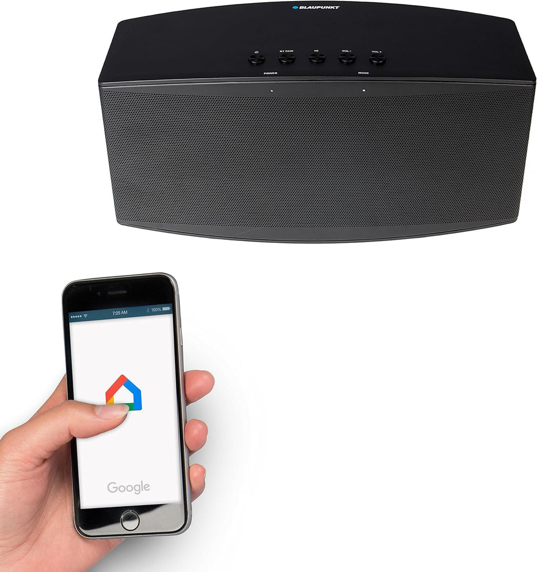 MR 100 Designlautsprecher | Schnurloser Multiroom Lautsprecher mit W-LAN Streaming | Aux In und Blue