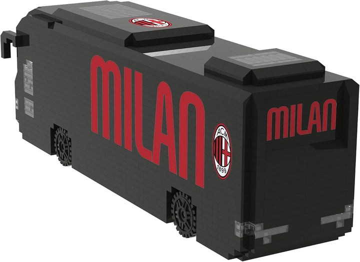 FOCO Offizielles Lizenzprodukt AC Milan BRXLZ 3D Bricks Fussballmannschaftsbus Konstruktionsspielzeu