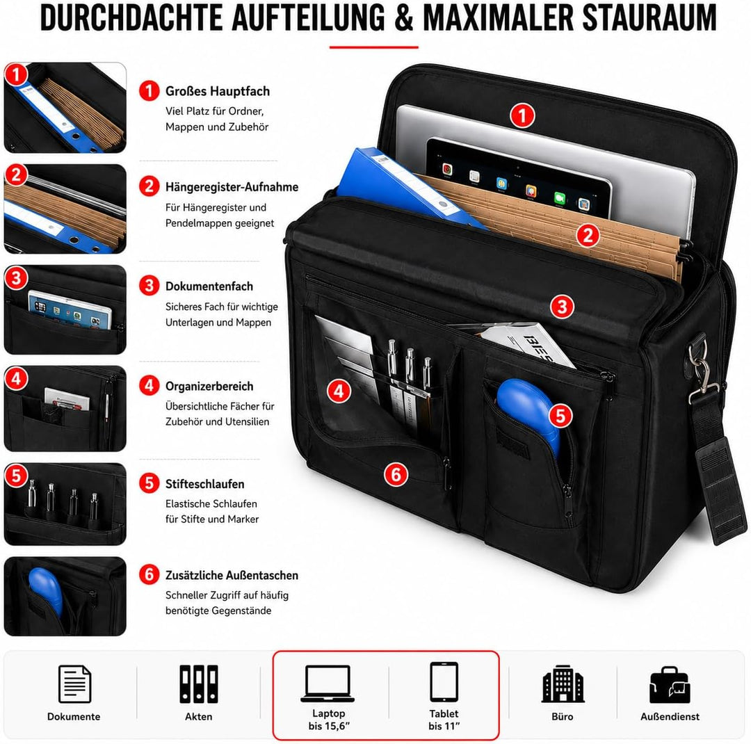 Lightpak Koffer Lightpak 46008 - The Flight Pilotenkoffer, aus Polyester, Schwarz 45 x 34 x 20 cm, 1