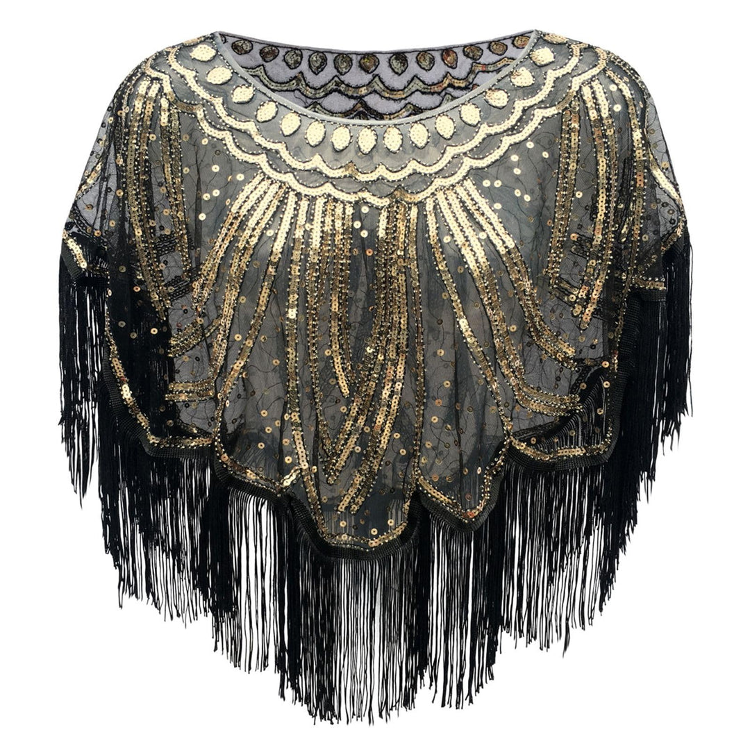 Stola Schwarz Glitzerkleid Silvester Kleid Damen Schal Glitzer Kaschmir Goldener Pailletten Und Wrap