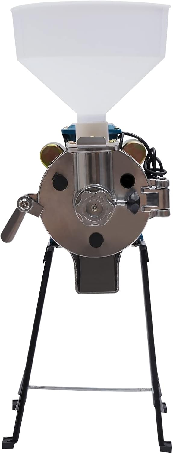 Elektrische Getreidemühle 2200W mit Trichter - 40KG/H Industrielle Kornmühle für Trocken-/Nassmahlun