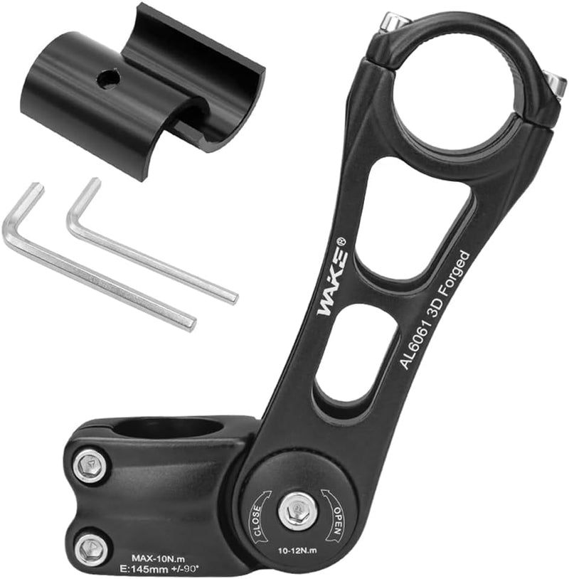 CYSKY Fahrrad Vorbau Universal 31,8mm und 25,4mm verstellbar ± 90 Grad 90mm 110mm 145mm MTB Vorbau F