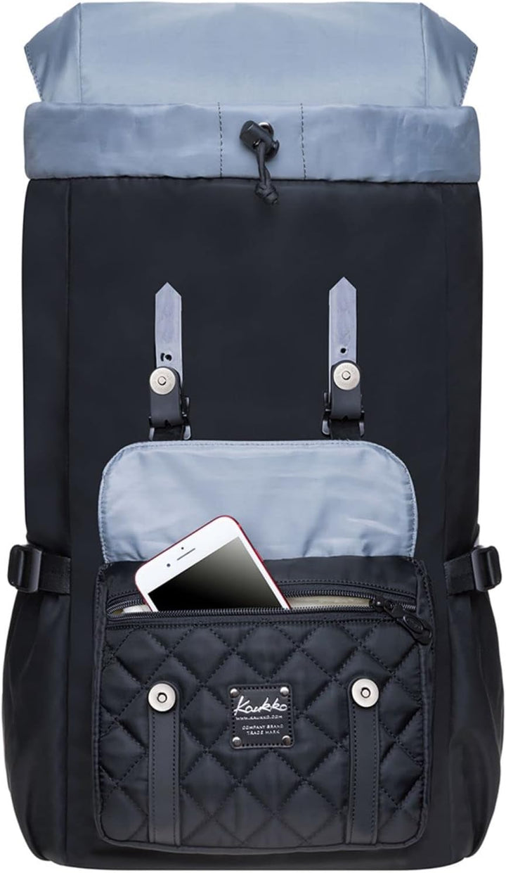 KAUKKO Rucksack Handgepäck Damen Herren Daypack mit Laptopfach für 14 Zoll Notebook für Freizeit Job