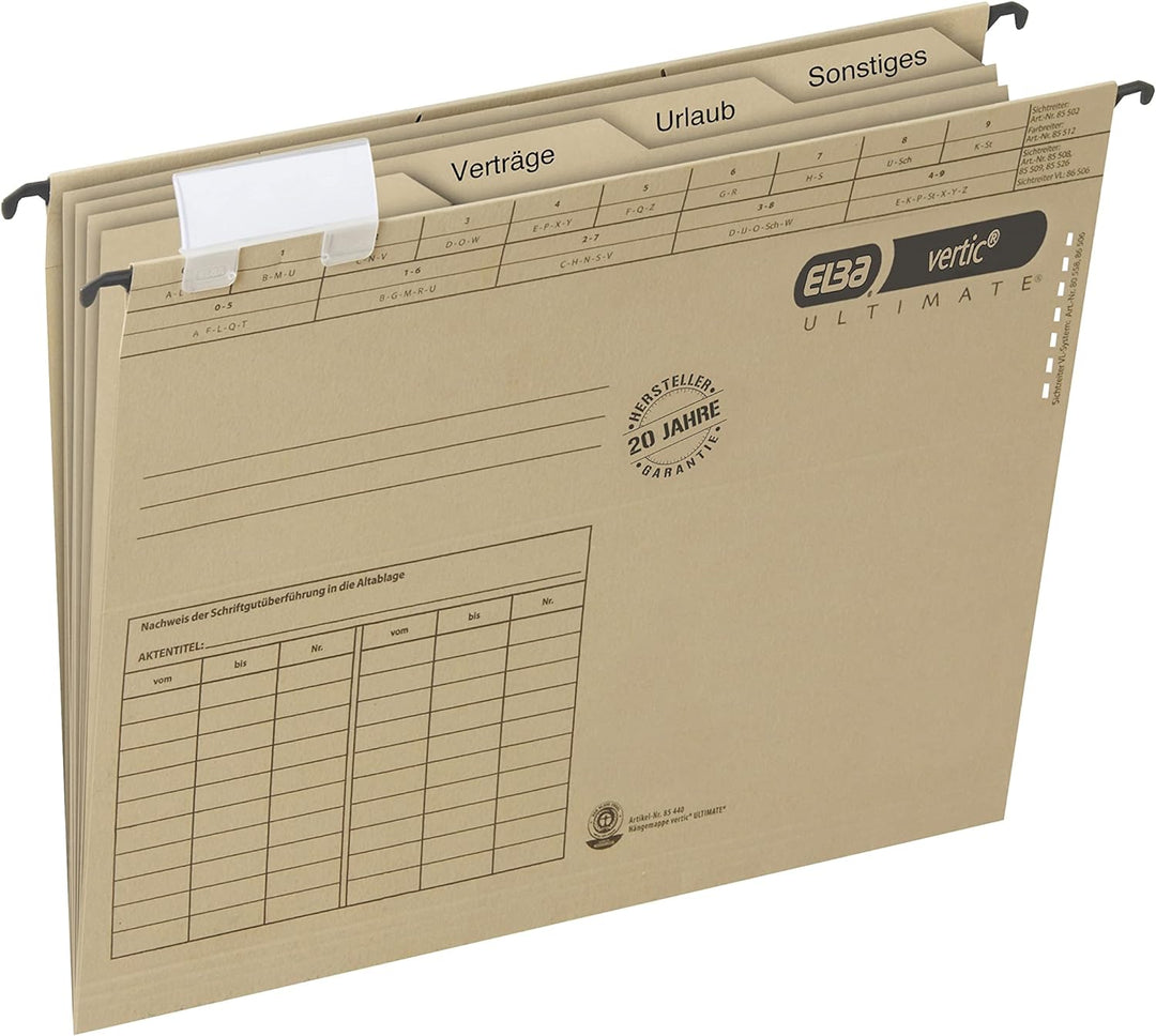 ELBA Projekt und Personalmappe vertic ULTIMATE, 5er Pack, DIN A4, Karton, braun 5er Pack Personalmap