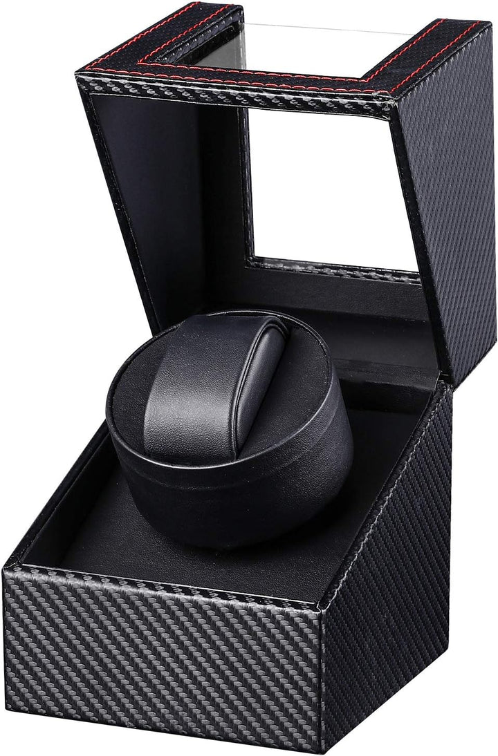 Gifort Automatische Uhrenbeweger Box, Single Uhrenbeweger PU Leder Uhrengehäuse mit leisem Motor, Ba