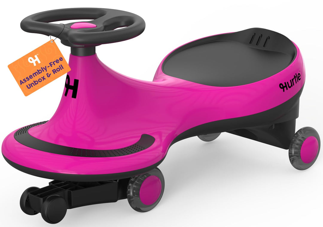 Hurtle Rutschauto Wiggle Drift Car für Kinder Rosa Ohne Batterien Twist and Go fördert Motorik Indoo