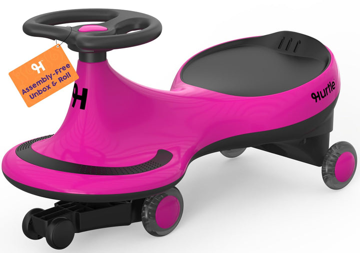 Hurtle Rutschauto Wiggle Drift Car für Kinder Rosa Ohne Batterien Twist and Go fördert Motorik Indoo