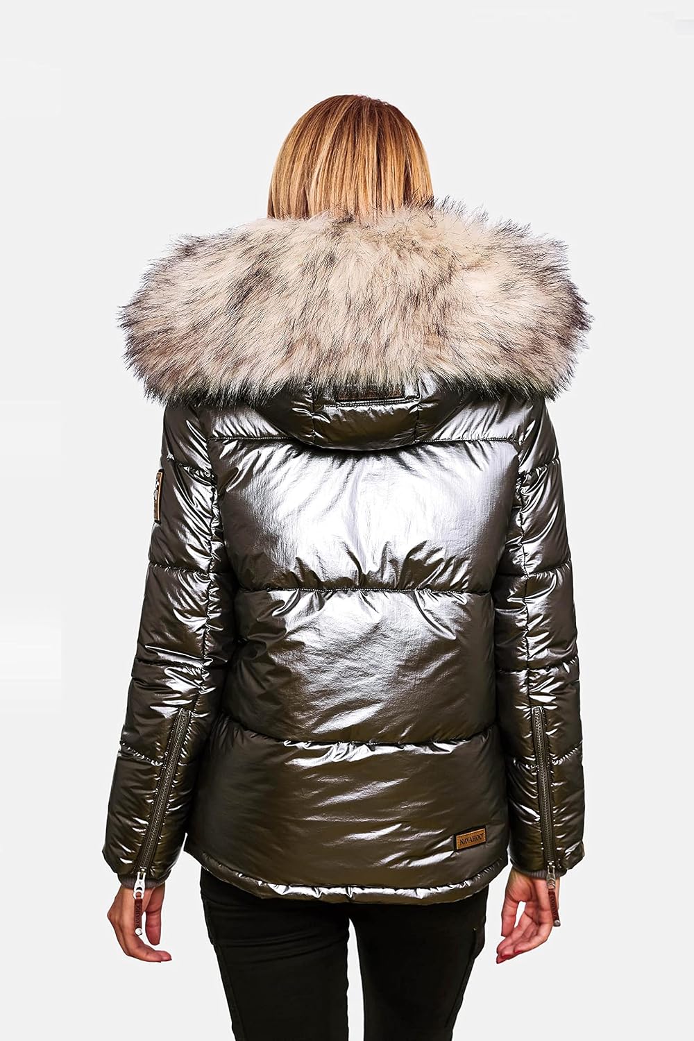 Navahoo Damen Winterjacke Steppjacke warm mit Kunstfellkapuze Tikunaa XS-XL XL Anthracite, XL Anthra