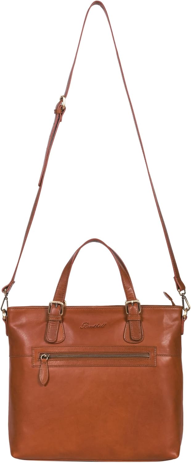Benthill Echt Leder Handtasche Damen | Henkeltasche aus hochwertigem Rindsleder | Vintage Frauen Sch