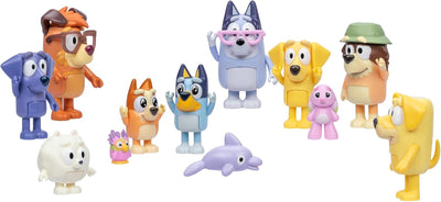 BlueY-Superfan-Spielset; 12 Figuren (5–6,3 cm) Bingo mit flehendem Gesichtsausdruck; Chattermax; Wel