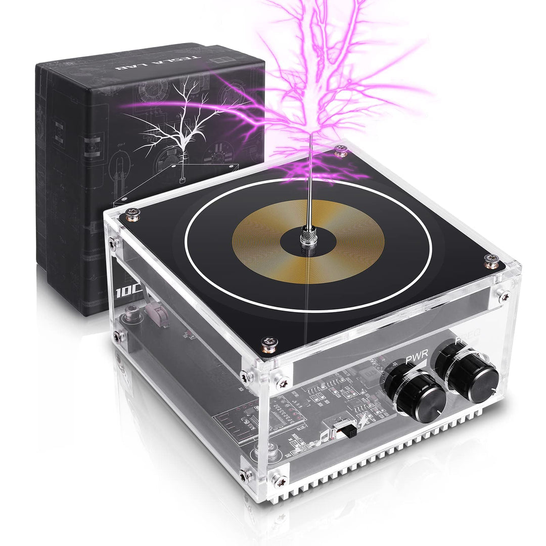 DONGKER Musik Tesla Coil Speaker, Lichtbogen Plasma Generator Teslaspule Bluetooth Lautsprecher mit