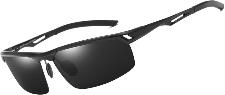 DUCO Sonnenbrille für Herren Retro Polarisierte Sonnenbrille Ultraleichte Sportbrille Al-Mg Metallra
