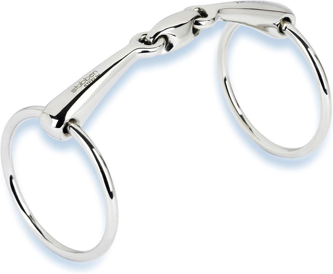 Stübben Gebiss 2221 Trense Easy Control doppelt gebrochen 16,5 cm - 16 mm - Edelstahl, 16,5 cm - 16