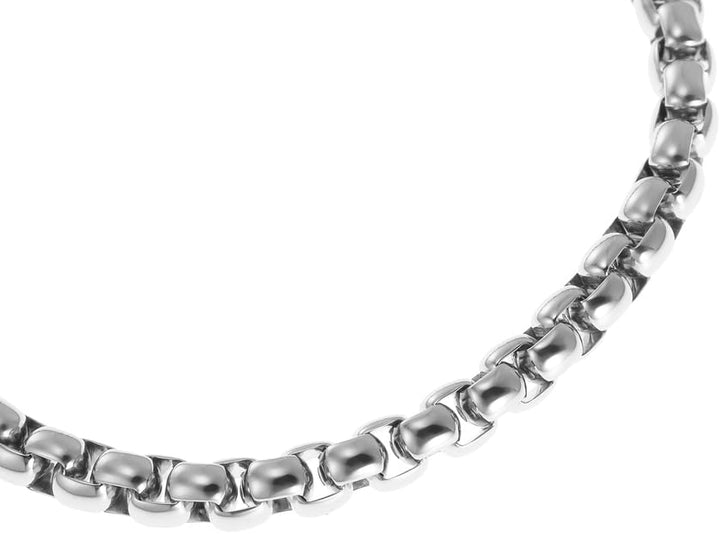 Fossil Herrenarmband, All Stacked Up Edelstahl-Kettenarmband Grau, Grau