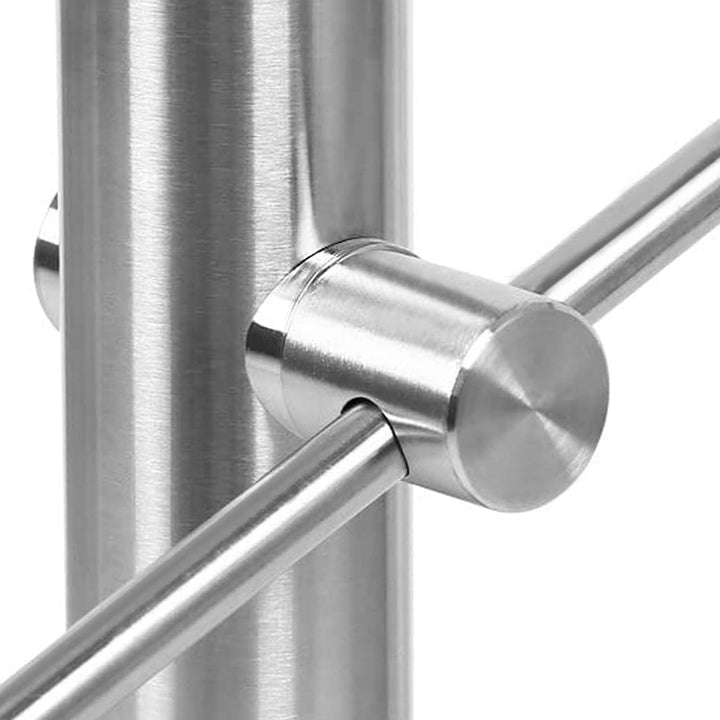 HENGMEI 120cm Treppengeländer Edelstahl-Handlauf Geländer Geländerstäben Terrassengeländer Bausatz T