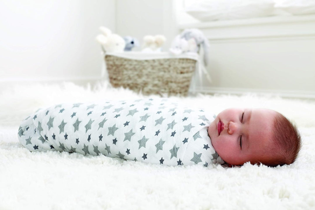 aden + anais twinkle, Pucktücher, Musselin aus 100% Baumwolle, 120cm X 120cm, 4er Pack, twinkle