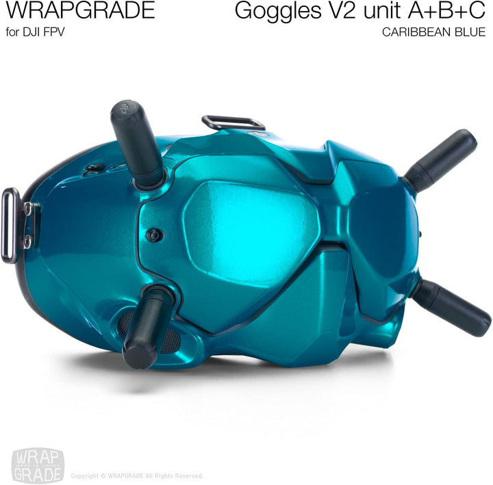 WRAPGRADE Skin Kompatibel mit DJI FPV | Goggles V2 (Caribbean Blue), Caribbean Blue