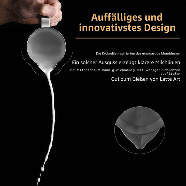 MHW-3BOMBER Espresso Milchkännchen Milk Pitcher 500ml Milchschaumtank Espresso Milchschaumtank Edels