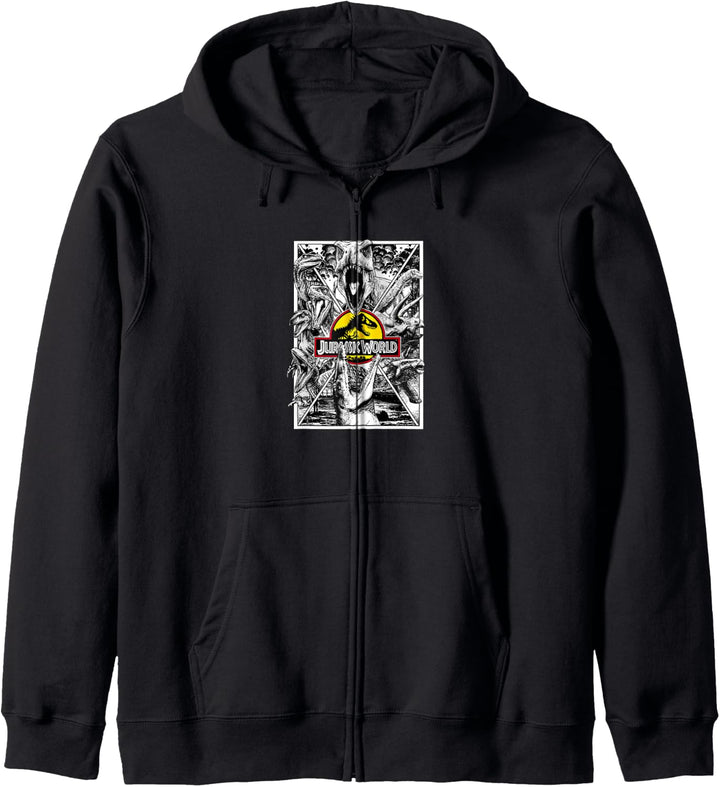 Jurassic World Dinosaurs Black &amp; White X Factor Kapuzenjacke