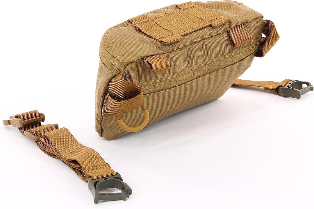 Zentauron Hüfttasche Modular 1,8 L Bauchtasche 2 Fächer MOLLE Abnehmbarer Gurt Tactical Gürteltasche