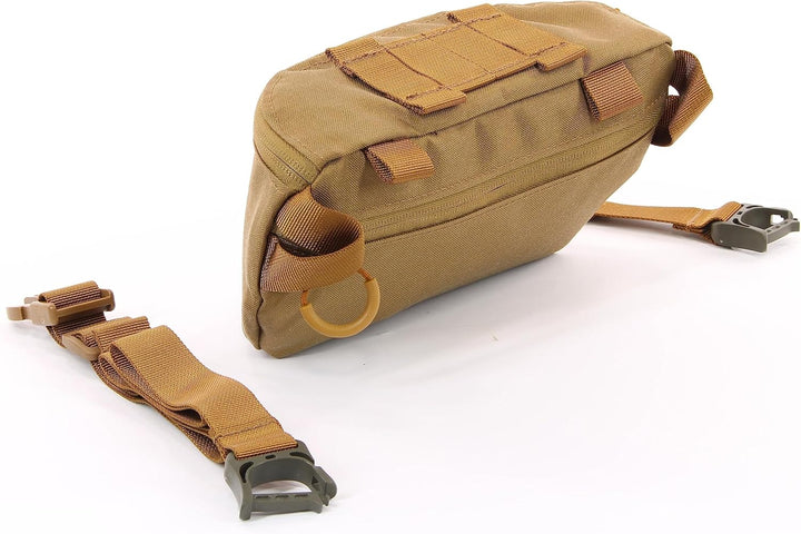 Zentauron Hüfttasche Modular 1,8 L Bauchtasche 2 Fächer MOLLE Abnehmbarer Gurt Tactical Gürteltasche