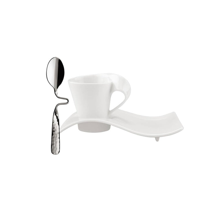 Villeroy &amp; Boch – NewWave Caffè Espresso-Set inkl. Löffel, 3 teilig, Geschirr Set für eleganten Kaff