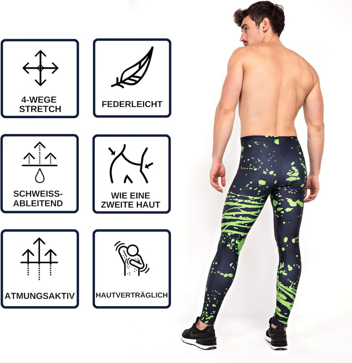 Kapow Meggings - Die originalen Männer-Leggings: Ideal für Fitness, Laufen, Mode, Festivals, Partys
