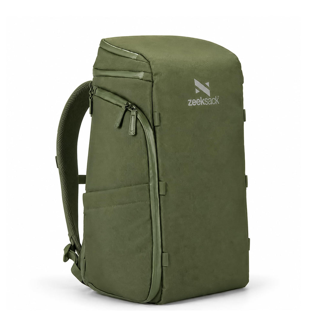 Zeeksack The Organizer - Rucksack Grün 20L - Wasserabweisender Reiserucksack mit Laptopfach, herausn