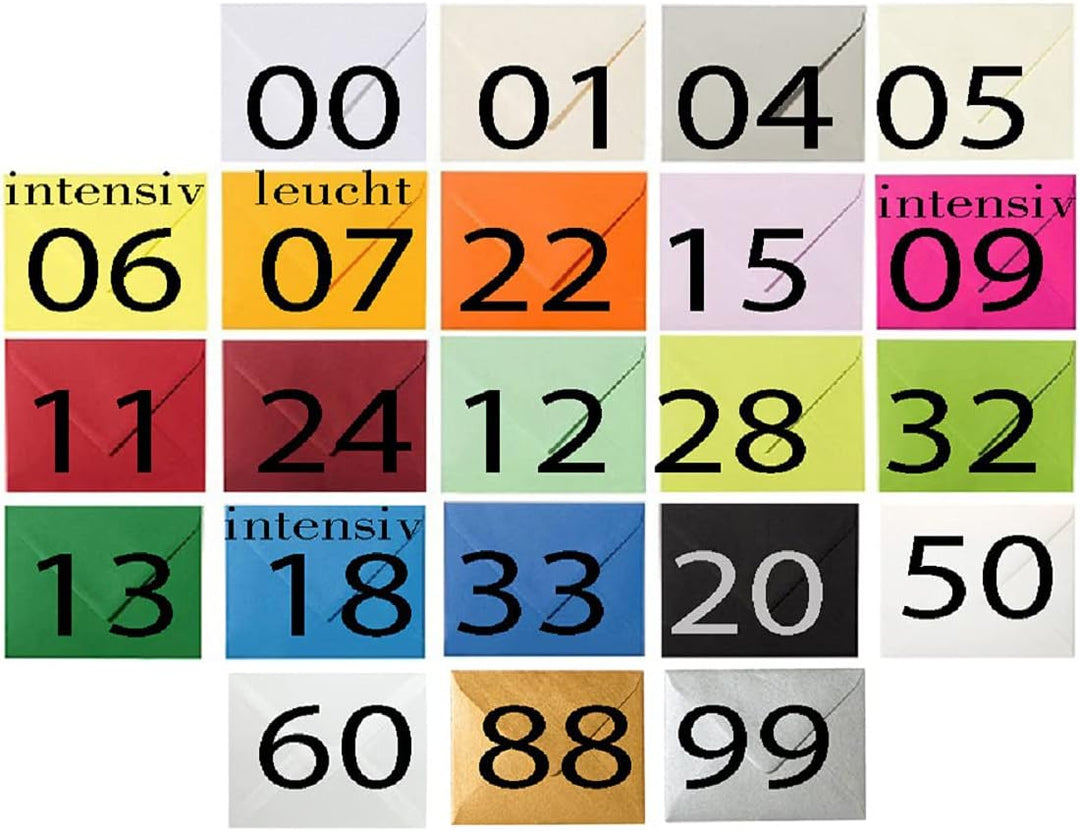 Mini Umschläge 60x90 mm für Visitenkarten in der Farbe Zartgelb 250 Umschläge 250 05 Zartgelb, 250 0