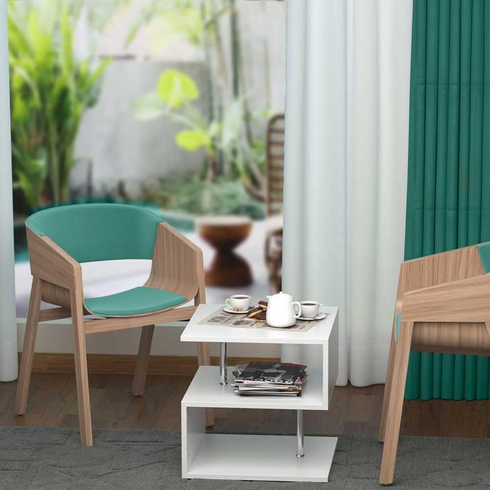 BAKAJI Regalböden Bücherregal, Couchtisch, für Sofas, modernes Design, 3 Ablagen, für Haus und Büro,