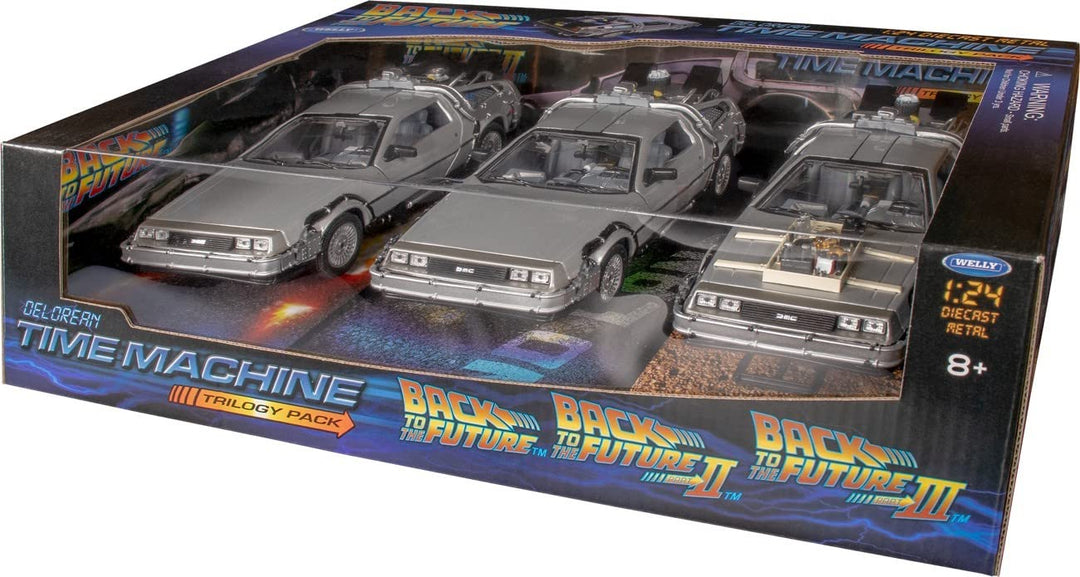 Welly Sammelauto namens DeLorean, bekannt aus der Trilogie Zurück in die Zukunft (Back to the Future