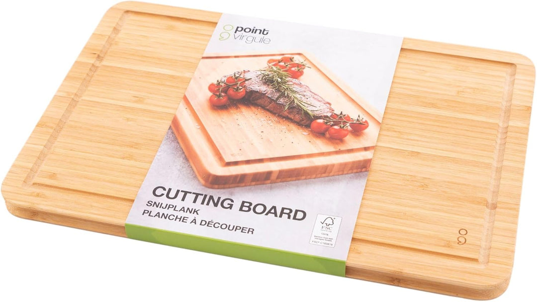 Point-Virgule Schneidebrett, Küchenzubehör zum Schneiden von Brot, Fleisch, Obst und Gemüse, 37,5x25