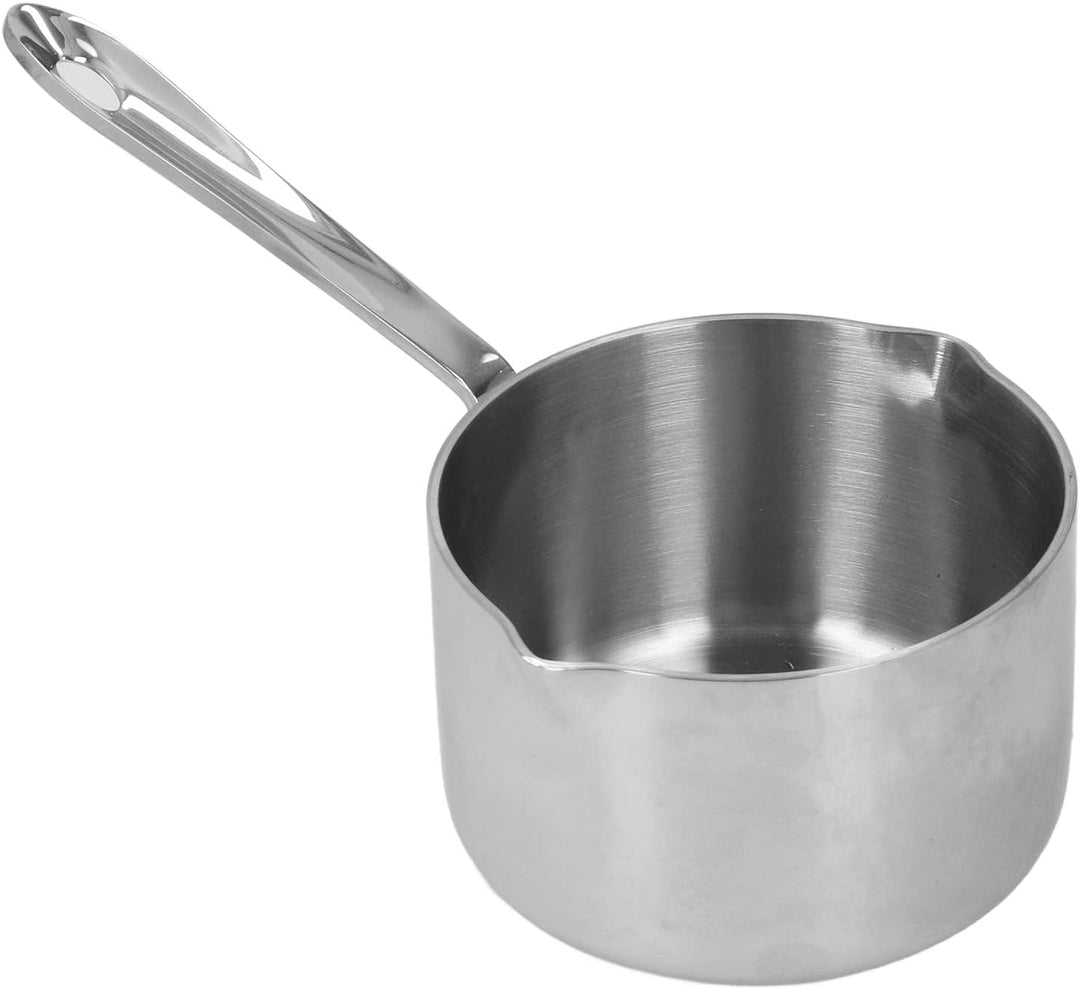 Fictory Edelstahl-Schmelztopf, Doppelausgiesser, perfekt für heisse Milch, Schokolade, Zucker, Käse,