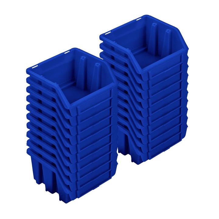 PAFEN Stapelboxen Set – 20x Stapelbox für Werkzeugwand 115 x 75 x 118 mm – Sichtbox Stapelkasten Sta