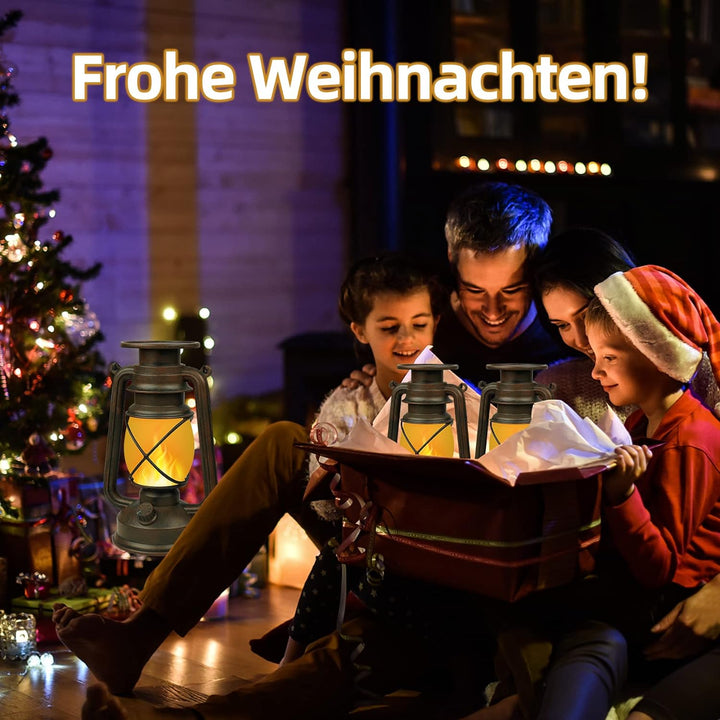 Shinmax Solarlaterne für aussen 2 Stück Retro Solar Laternen für Draussen Hängend Flammeneffekt Sola