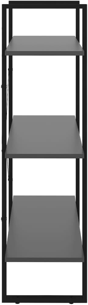 vidaXL Bücherregal Industriestil Standregal Wandregal Bürorregal Aktenregal Regal Mehrzweckregal Gra
