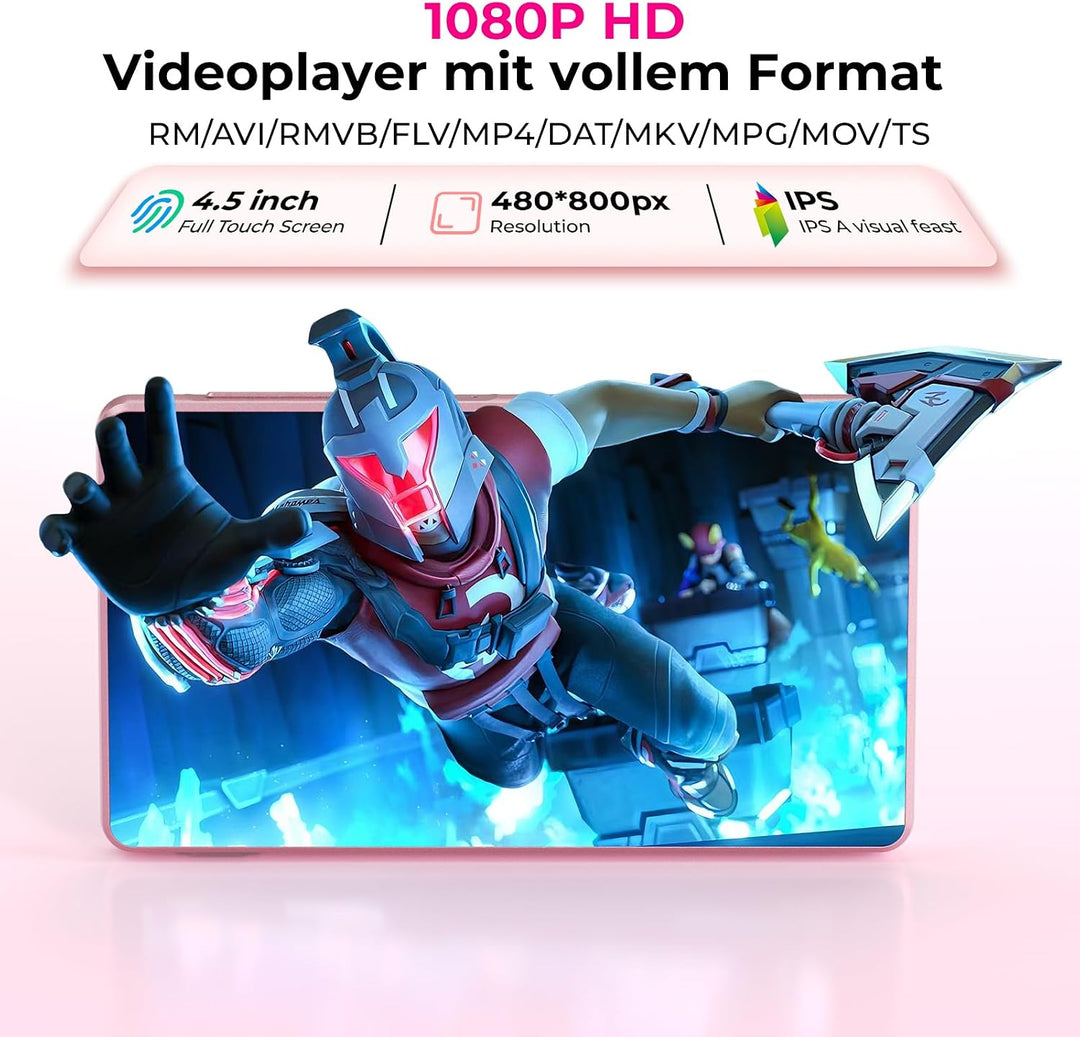 160 GB MP3 Player Spotify mit Bluetooth und WiFi, 4.5 Zoll-Touchscreen | MP4 Player Android,Kinder H