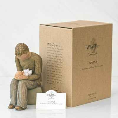 Enesco 26129 Willow Tree Figur Frischgebackener Vater Natur Einzelbett, Natur Einzelbett