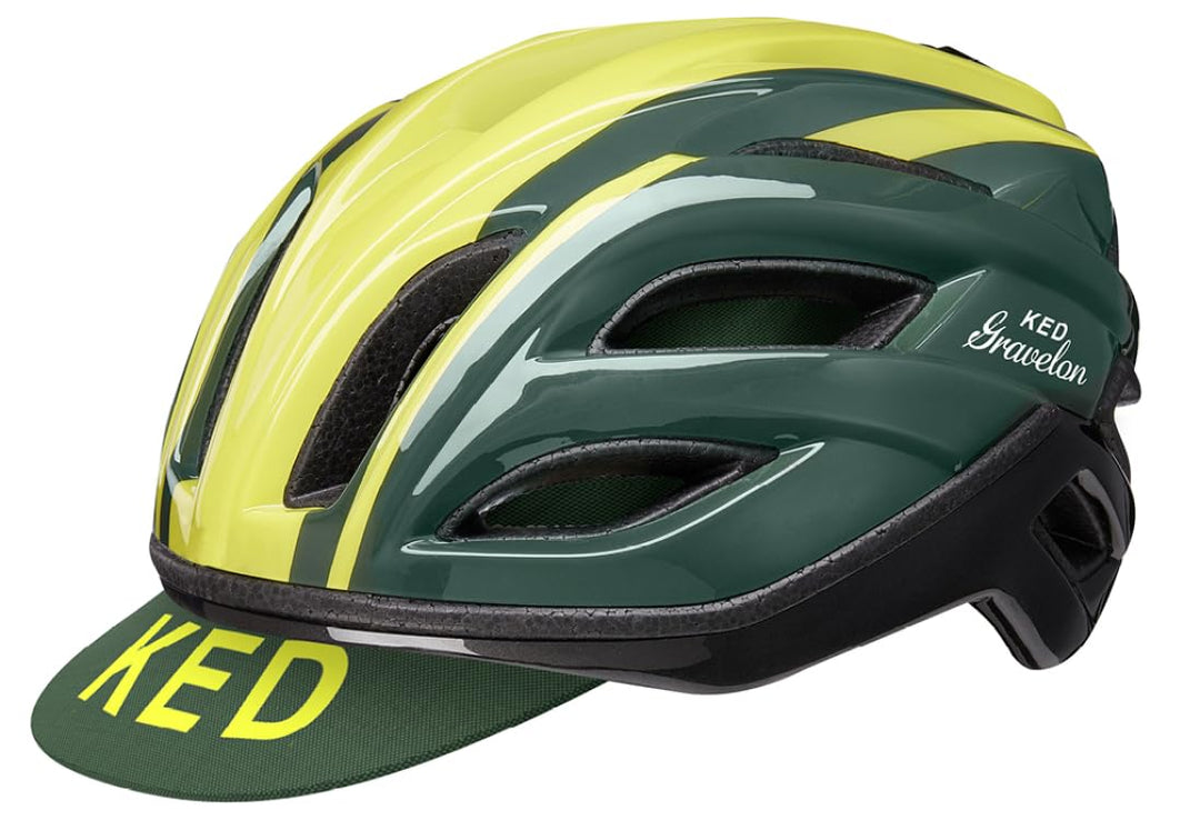KED Gravelon Lotus Fahrrad Helm grün/gelb 2022 lotus L (58-61cm), lotus L (58-61cm)