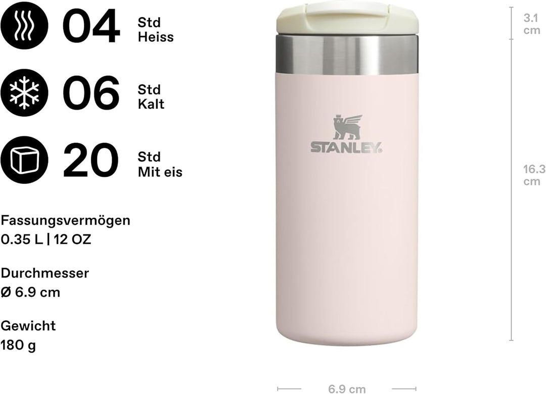 STANLEY 1913 Aerolight Transit Thermobecher 0.35L - Hält 4 Stunden Heiss - Spülmaschinenfest - Kaffe