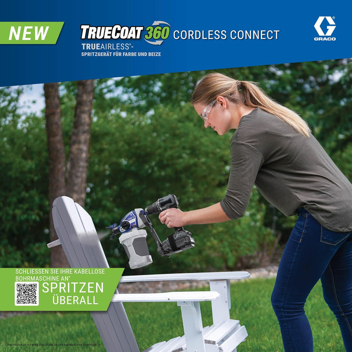 Magnum by GRACO 26D361 TrueCoat 360 Cordless Connect, Handheld Cordless Airless-Farbsprüher, Bohrspr