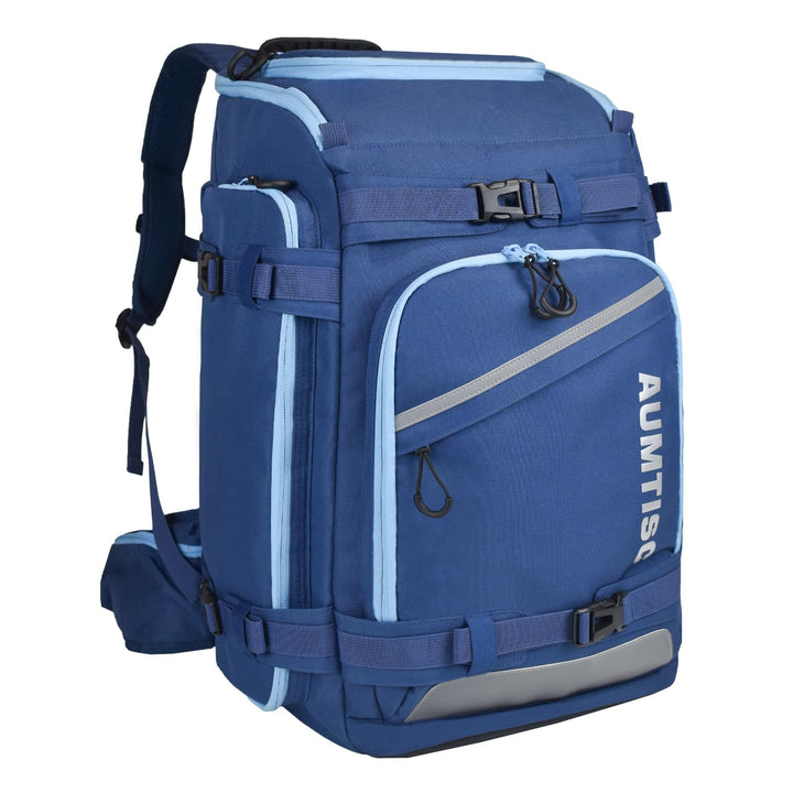 AUMTISC Skischuhtaschen mit Helmfach und Rucksackgurten, Skirucksack Skischuhrucksack mit Helmtasche