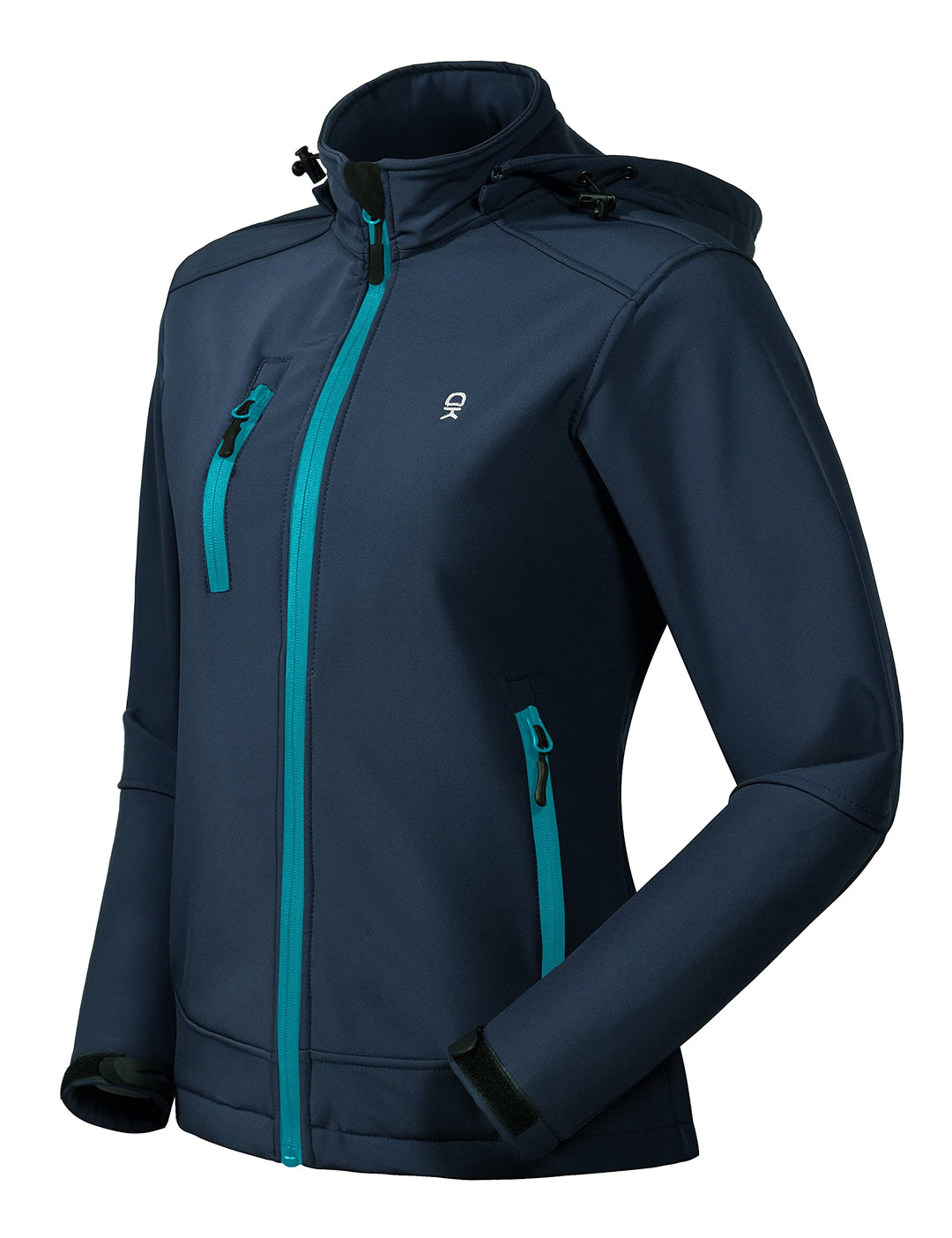 Little Donkey Andy Softshelljacke für Damen mit abnehmbarer Kapuze, Fleecefutter und Wasserabweisend