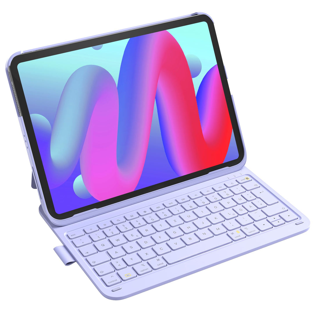 Inateck iPad 10 Generation Hülle mit Tastatur, für iPad 11 Gen. A16 2025 11 Zoll, Air 11 Zoll M3/M2