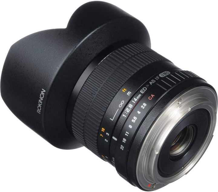 Rokinon FE14M-P 14 mm F2.8 Ultra Wide Fixed Lens for Pentax (Schwarz) Pentax Standardverpackung, Pen
