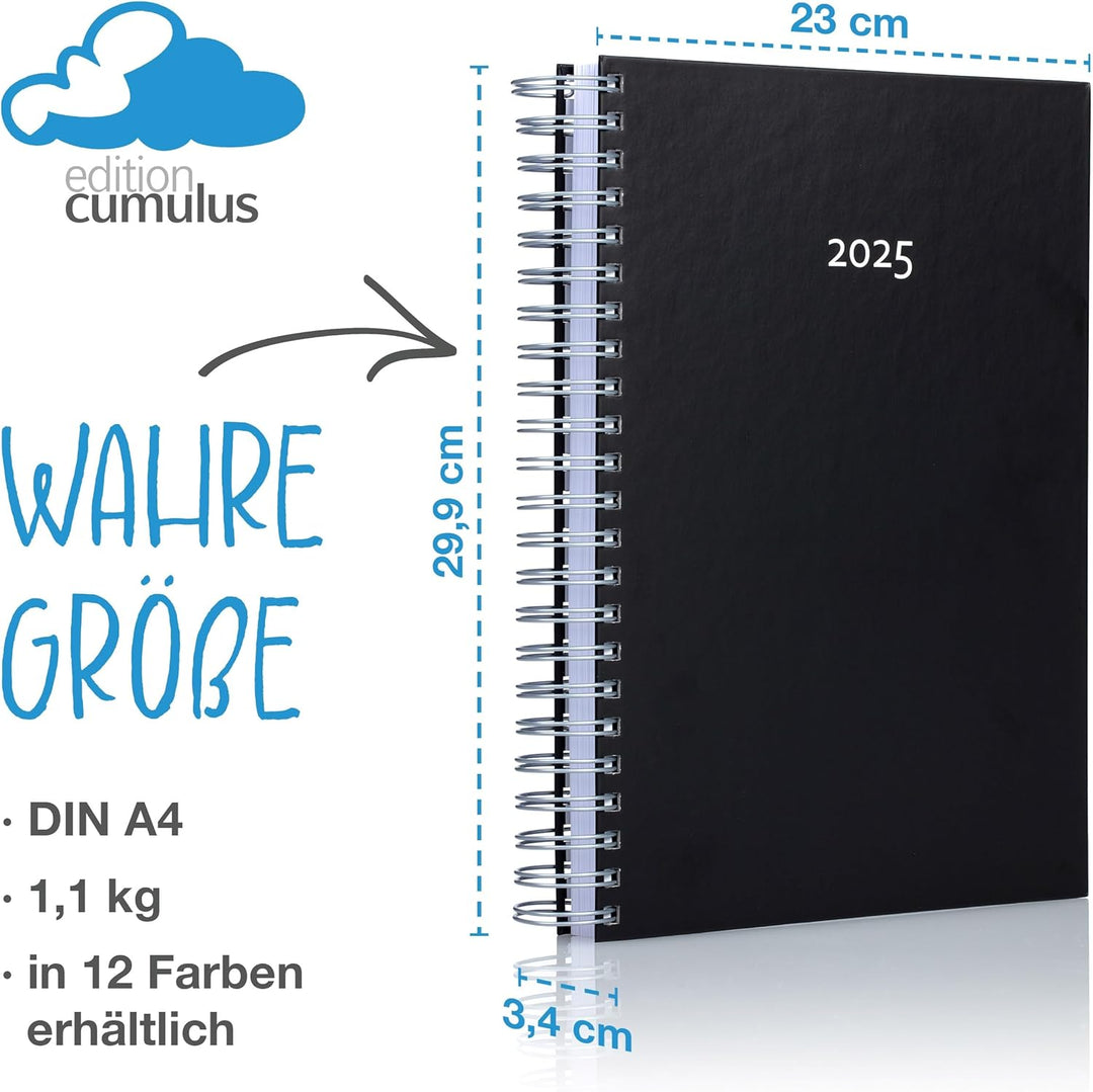 edition cumulus Kalender 2026/2027 DIN A4 – Dicker Tageskalender - MOOSGRÜN - August 2026–August 202
