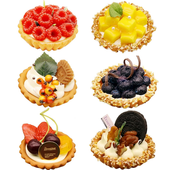 Künstliche Kuchendekoration, 6 Stück, 7,6 cm, für Kuchen, Gebäck, Muffins, Desserts, realistische kü