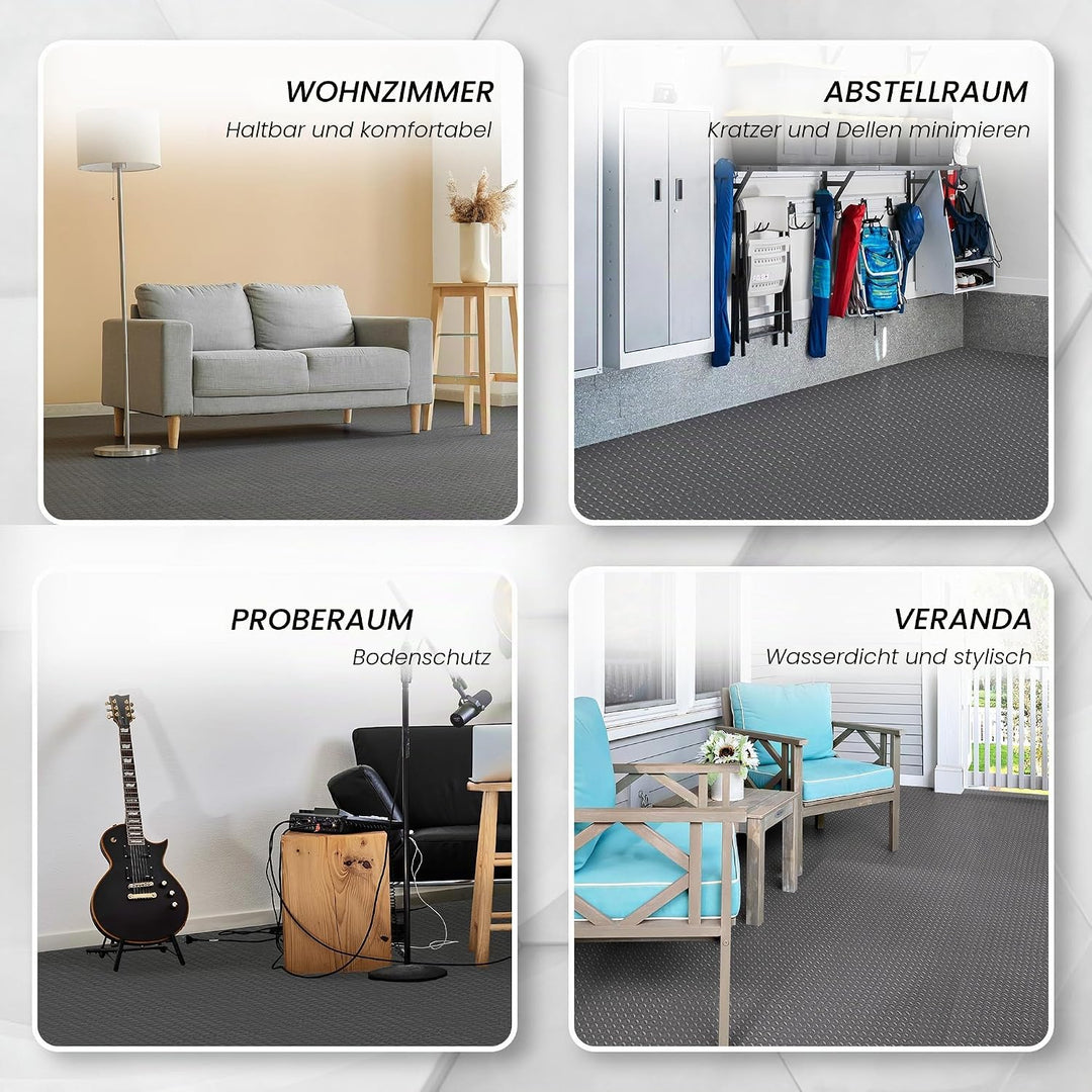 Yes4All 60x60 cm bis zu 11.1 m², Set 6/12/30 Puzzlematte Premium Schutzmatten Bodenschutz Bodenflies