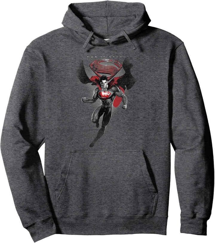 Superman Man of Steel Distressed Pullover Hoodie